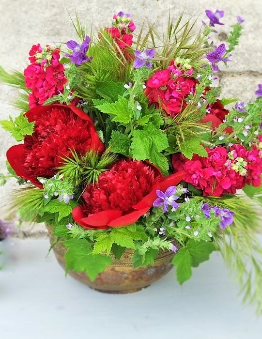 Bouquet pivoines